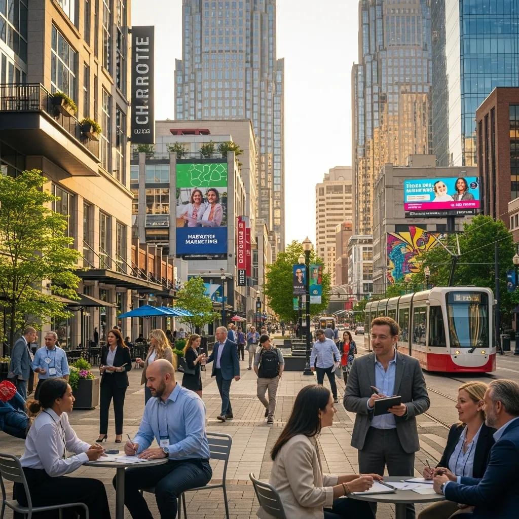 Charlotte NC cityscape representing marketing and advertising opportunities